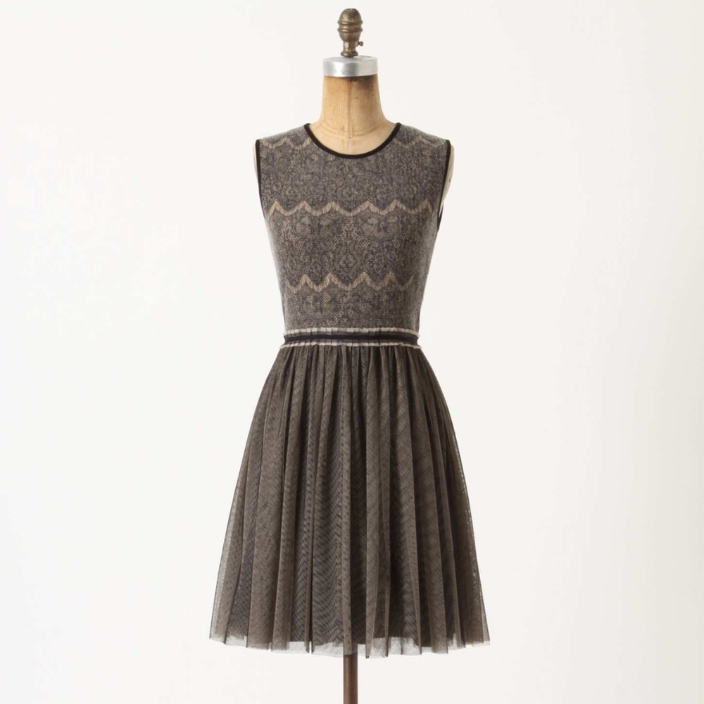Anthropologie Weston Wear Dulcie Tulle Pointelle Dress XS